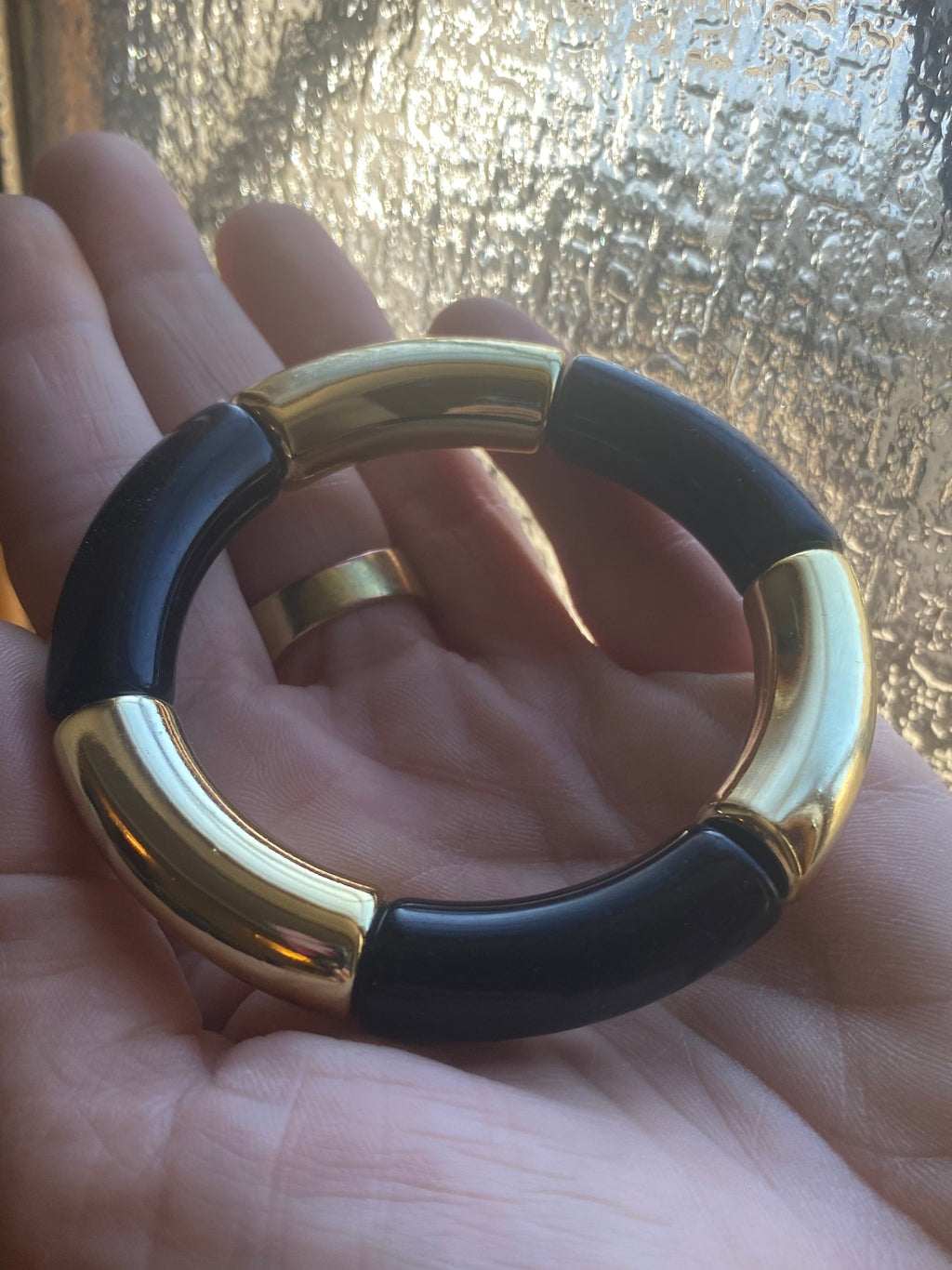 Bracelet élastique à grosse perle fait main