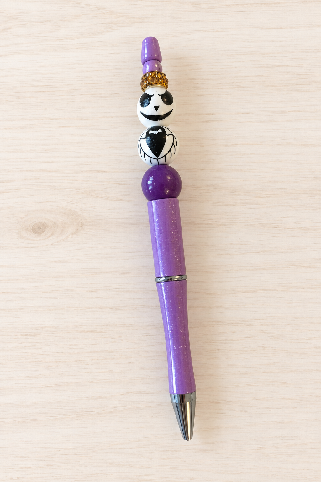 Stylo Monsieur Jack violet pailleté – Halloween