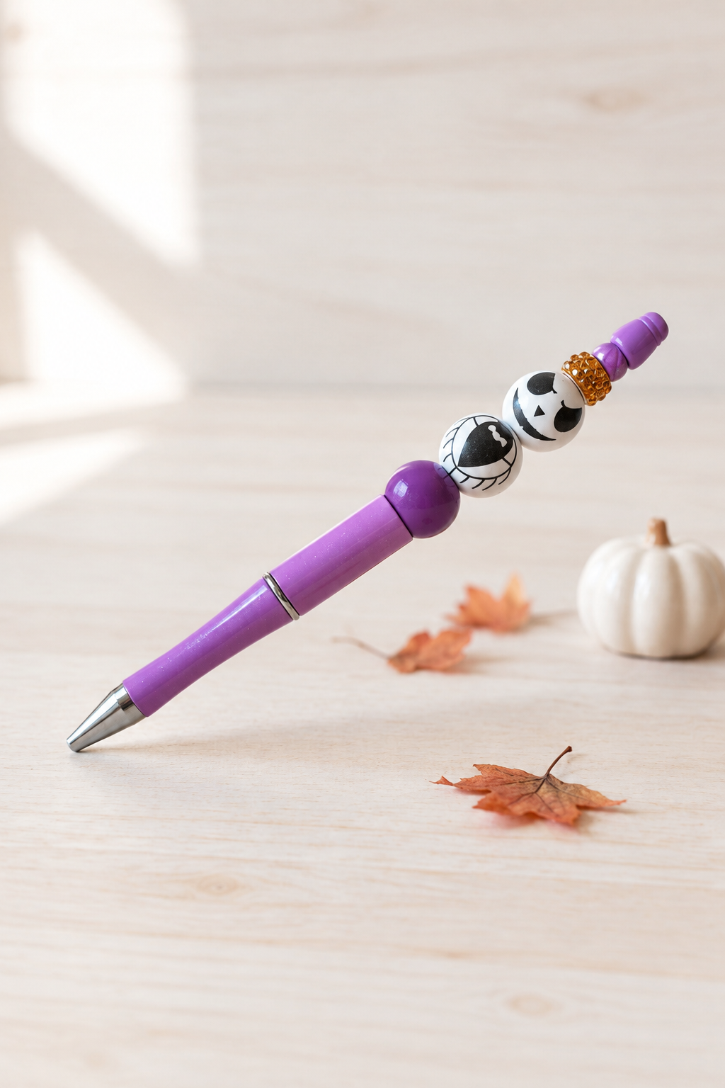 Stylo Monsieur Jack violet pailleté – Halloween