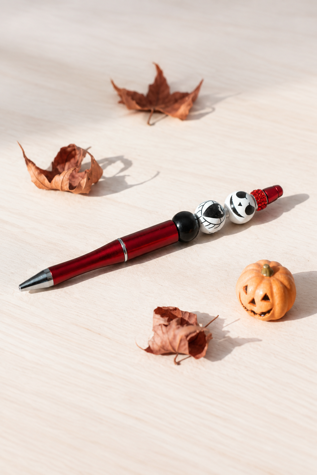 Stylo Monsieur Jack rouge, blanc et noir – Halloween