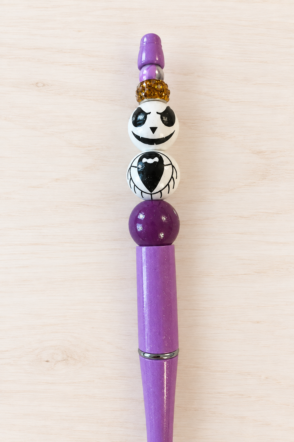 Stylo Monsieur Jack violet pailleté – Halloween